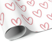 Roze Harten Inpakpapier (Rol Hoek)