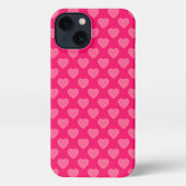 Roze harten iPhone hoesje (Achterkant)