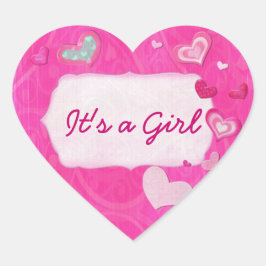 Roze Harten Jeweled HEART GEPERSONALISEERD Hart Sticker