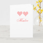 roze harten kaart (Gele Bloem)