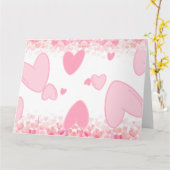 ROZE HARTEN KAART (Gele Bloem)