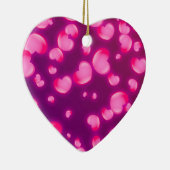 Roze harten keramisch ornament (Rechts)