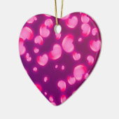 Roze harten keramisch ornament (Links)