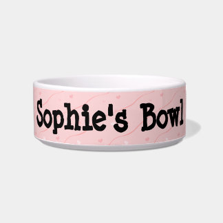 Roze harten keramisch pakket voerbakje