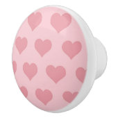 Roze harten Keramische deurknop Keramische Knop (Rechts)