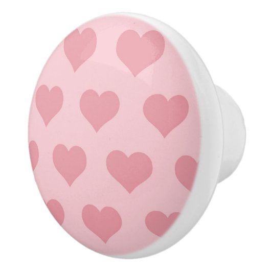 Roze harten Keramische deurknop Keramische Knop (Rechts)