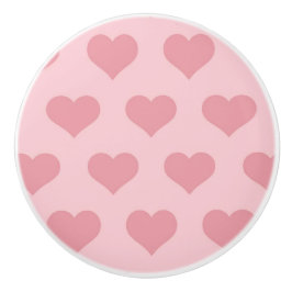 Roze harten Keramische deurknop Knop