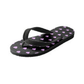 Roze harten kinder teenslippers (Schuin)