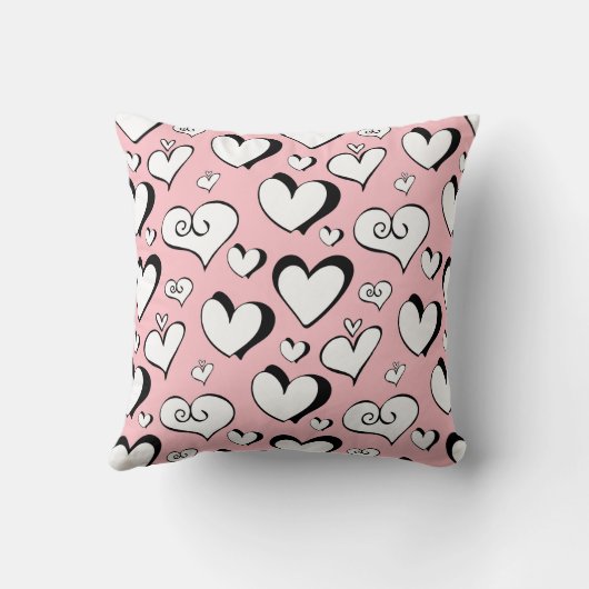 Roze harten kinderkamer kussen (Achterkant)