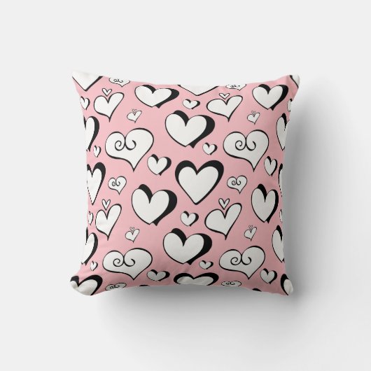 Roze harten kinderkamer kussen (Voorkant)