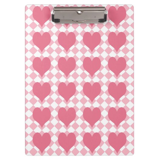 Roze harten klembord (Voorkant)