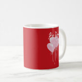 Roze harten koffiemok (Voorkant rechts)