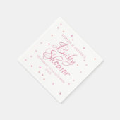 Roze harten koppels baby shower servet (Hoek)