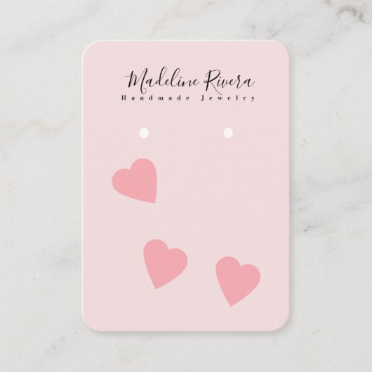 Roze harten Kunstenaar die Kaarten vertrekt Contactkaartje (Voorkant)