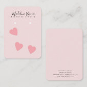 Roze harten Kunstenaar die Kaarten vertrekt Contactkaartje (Voorkant / Achterkant)