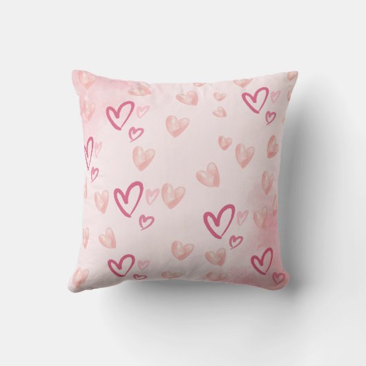 Roze harten kussen (Achterkant)