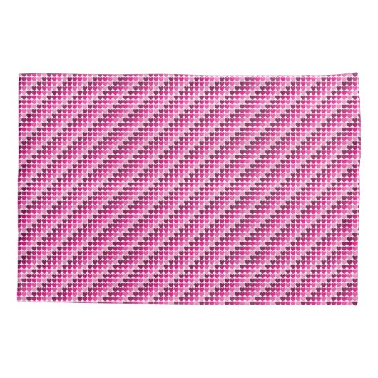 Roze harten kussensloop (Achterkant-Links)