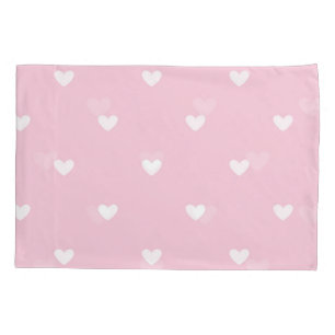 Roze harten kussensloop