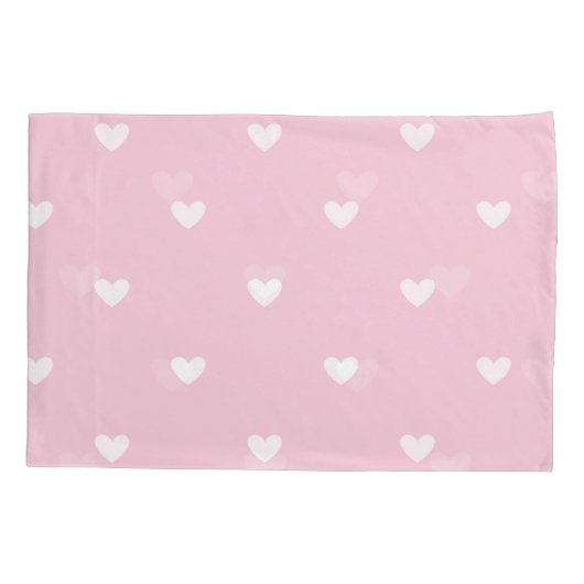 Roze harten kussensloop (Achterkant)