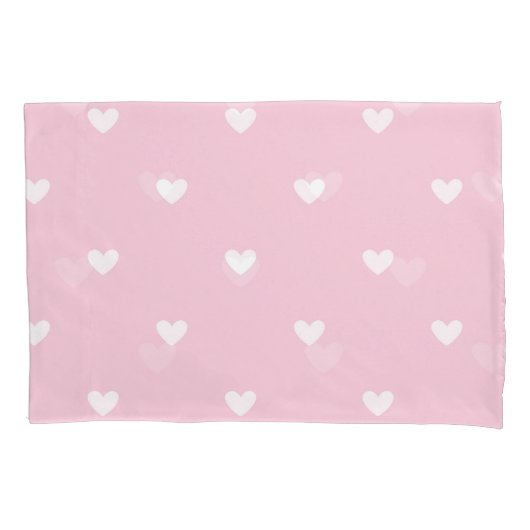 Roze harten kussensloop (Voorkant)