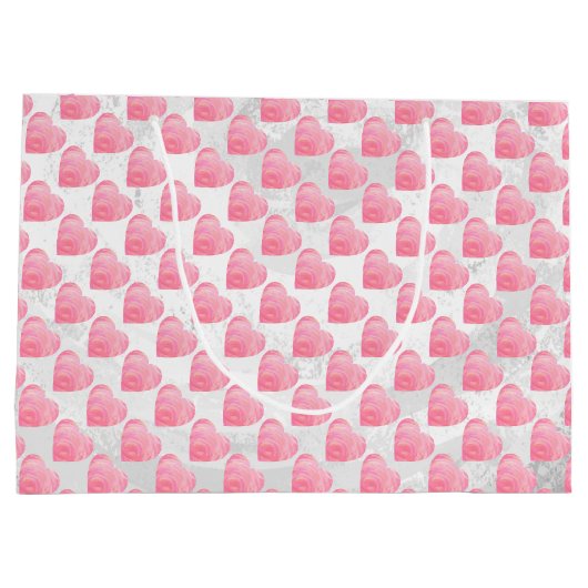 Roze harten large cadeautasje (Achterkant)