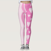 Roze harten leggings (Voorkant)