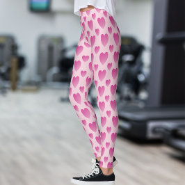 Roze harten leggings