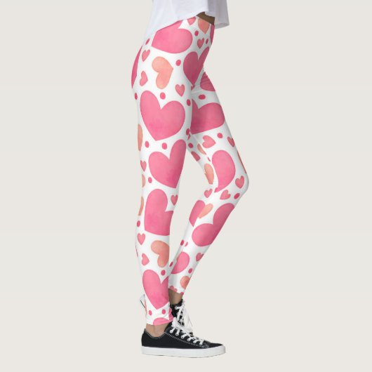Roze harten Leggings (Rechts)