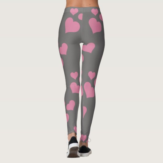 Roze harten Leggings (Achterkant)