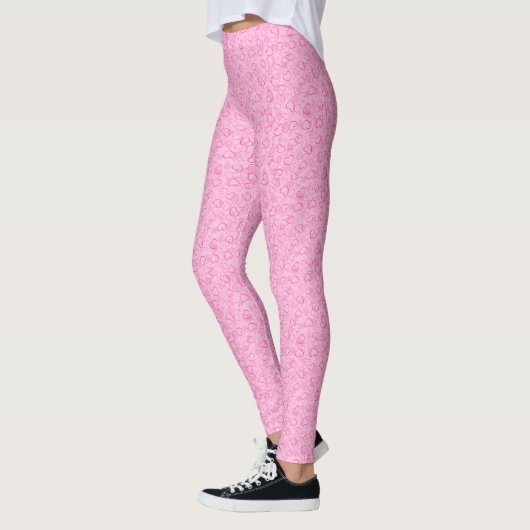 Roze harten Leggings van vrouwen (Links)