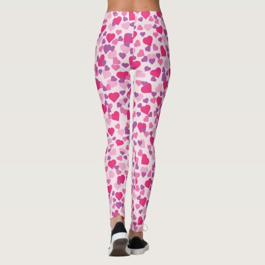 Roze harten Leggins Leggings (Achterkant)