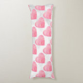 Roze harten lichaamskussen (Voorkant Verticaal)
