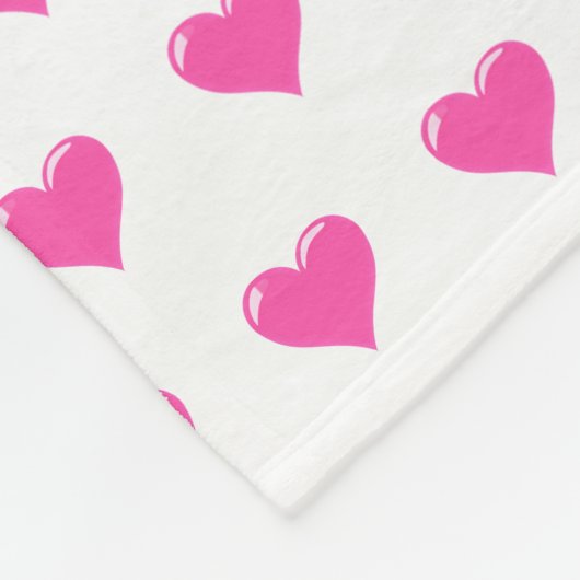 Roze harten - Liefde Fleece Deken (Hoek)