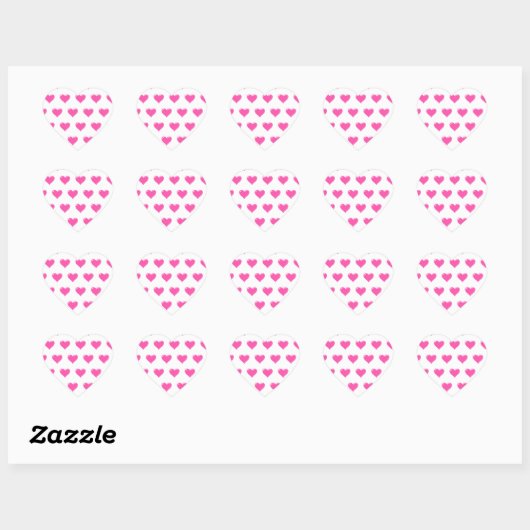 Roze harten - Liefde Hart Sticker (Vel)