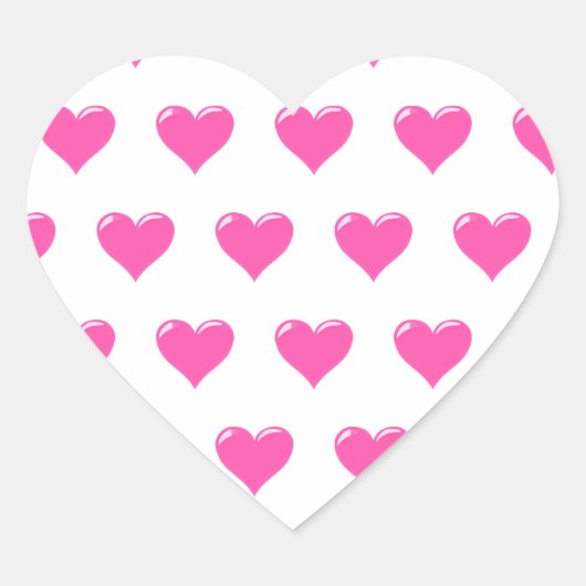 Roze harten - Liefde Hart Sticker (Voorkant)