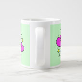 Roze harten, liefde, Romance, Valentijnsdag, sterr Grote Koffiekop (Achterkant)