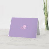 Roze harten liefdevolle kaart voor noot, groet, be (Achterkant)
