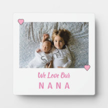 Roze harten liefhebbend Nana Foto Plaque