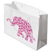 Roze harten liefhebbers groot cadeauzakje (Achterkant Gekanteld)