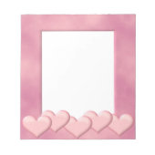 Roze harten Lijst Notitieblok (Voorkant)