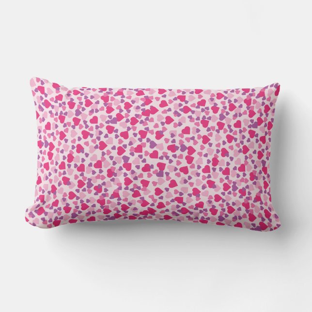 Roze harten Love Pillow Kussen (Voorkant)