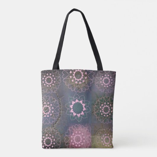 Roze harten Mandala Tote Bag (Achterkant)