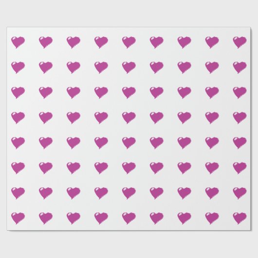 Roze Harten Matte Wrapping Papier, 30 in x 15 ft Cadeaupapier (Vlak)