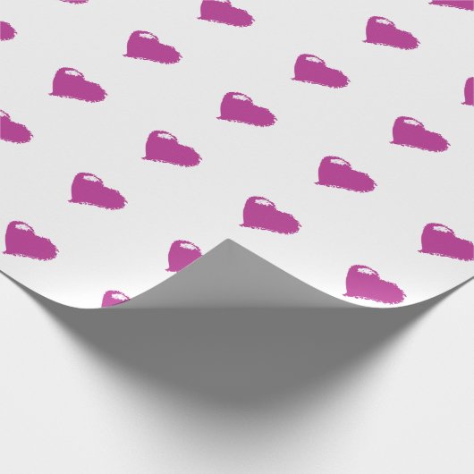 Roze Harten Matte Wrapping Papier, 30 in x 15 ft Cadeaupapier (Hoek)