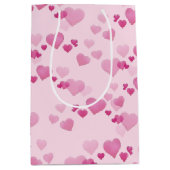 Roze harten medium cadeauzakje (Voorkant)