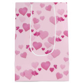 Roze harten medium cadeauzakje (Achterkant)