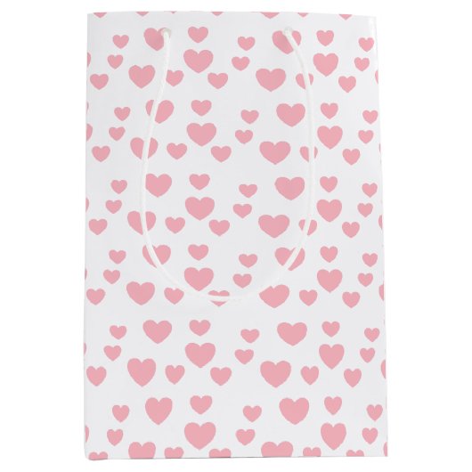 Roze harten medium cadeauzakje (Voorkant)