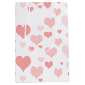 Roze harten medium cadeauzakje (Voorkant)