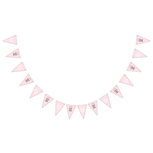 Roze harten meisje vrijgezellenfeest vlaggetjes (Alle)