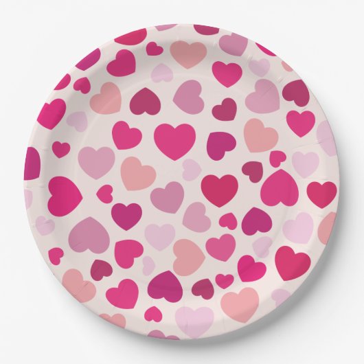 Roze Harten met Wit Papieren Bordje (Voorkant)